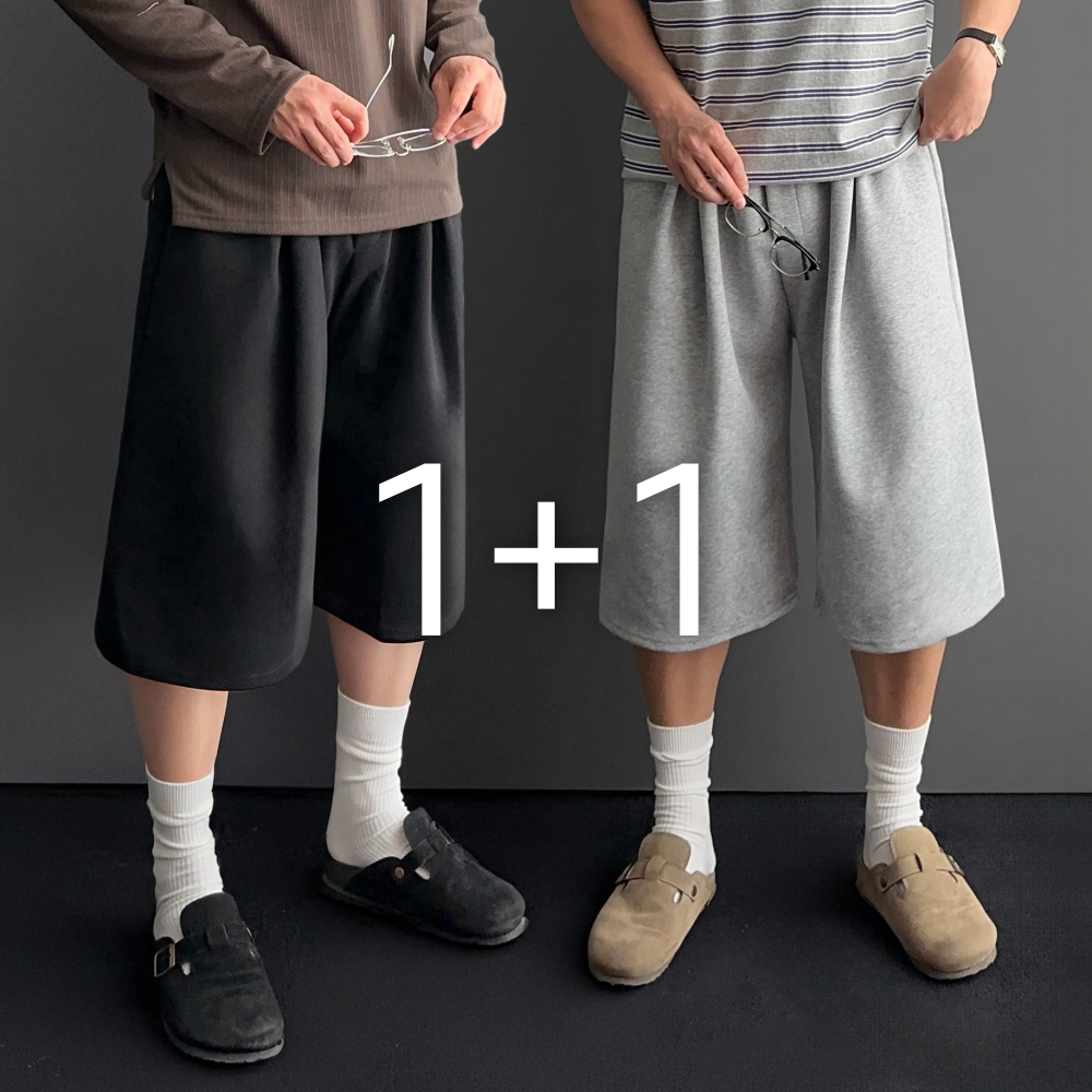 [1+1] 버뮤다 7부 여름 헬스 짐웨어 반바지 2color 1