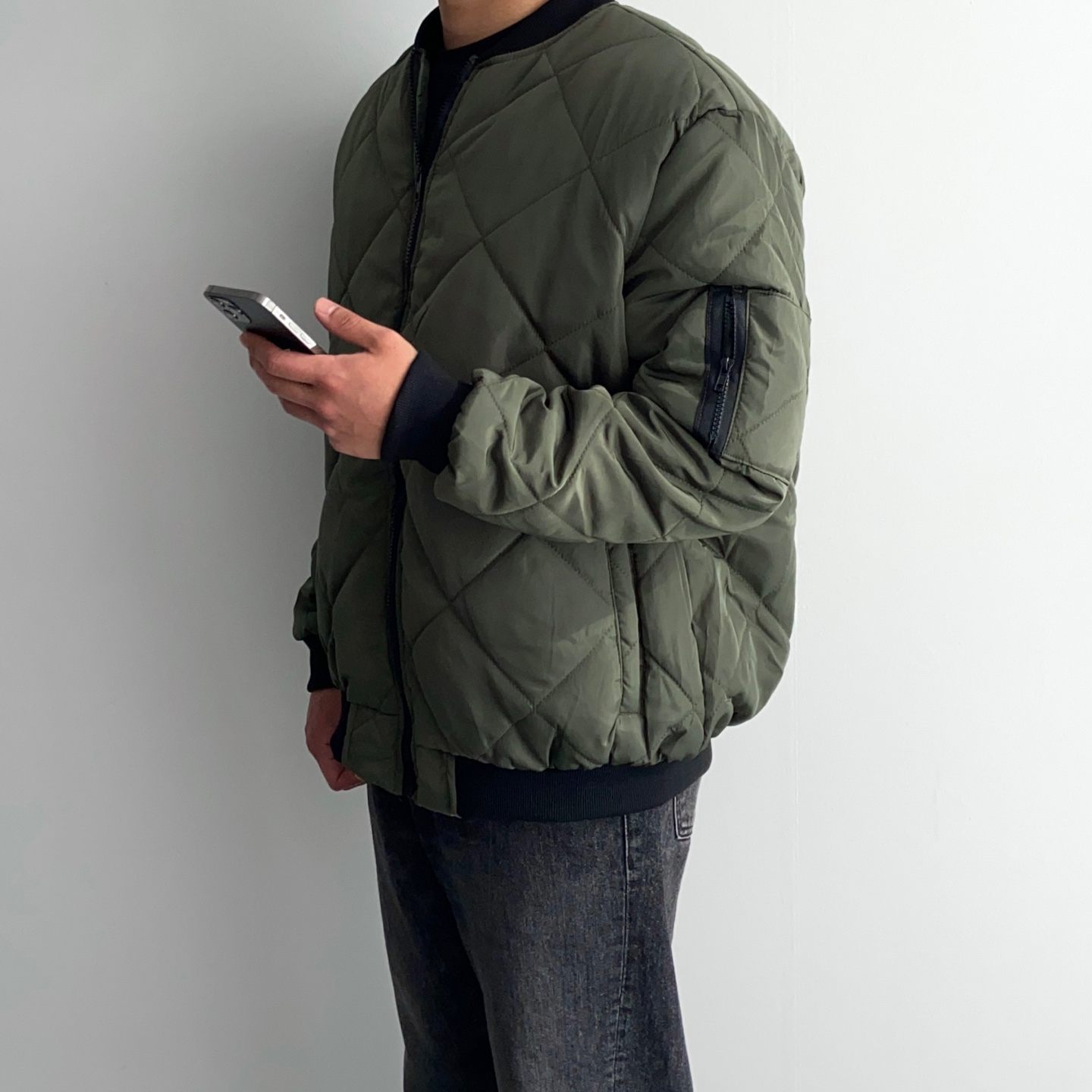남자 퀄팅 누빔 봄버 블루종 자켓 2color 1
