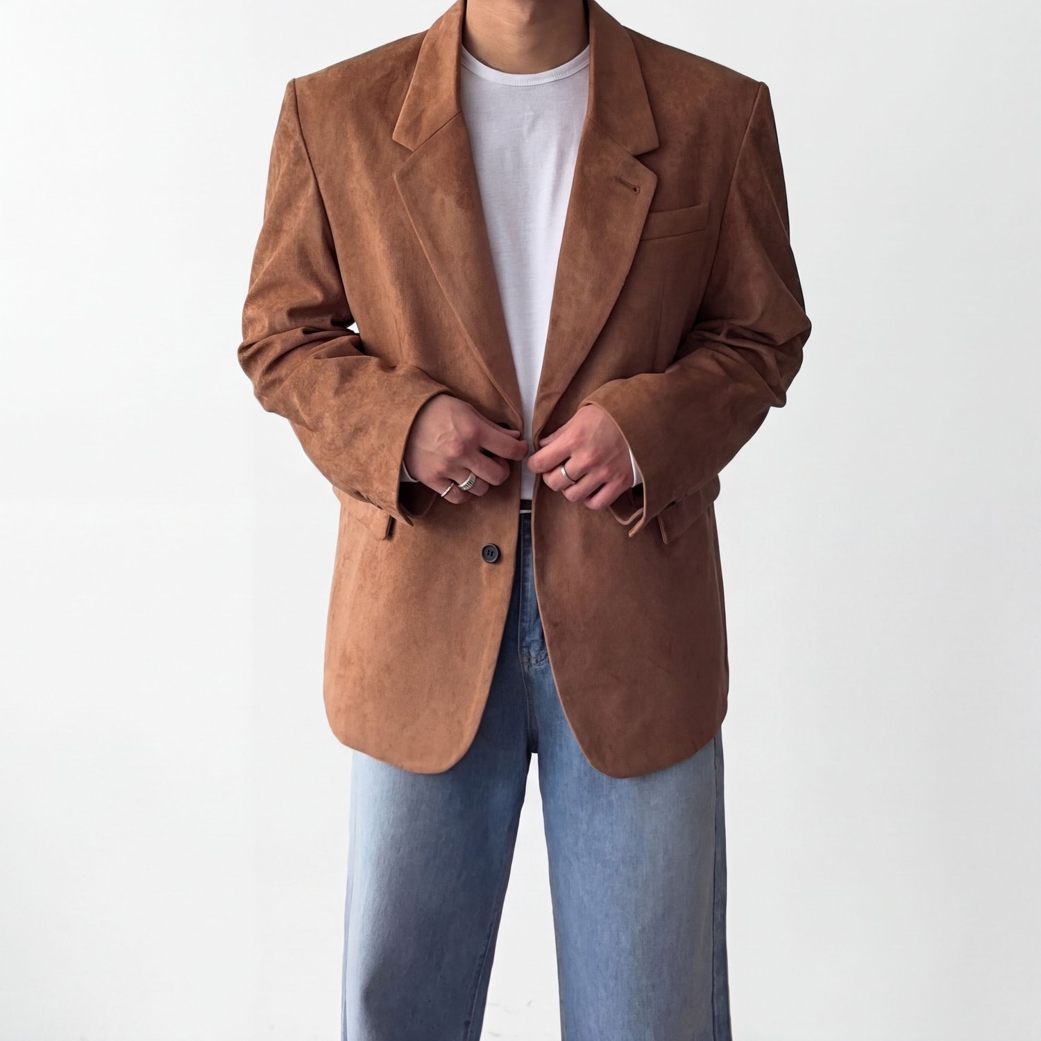 스웨이드 정장 블레이저 자켓 마이 2color 1